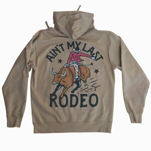 INDEPENDENT TRADING CO "Ain't My Last RODEO" Graphic Hoodie Sweatshirt M Western